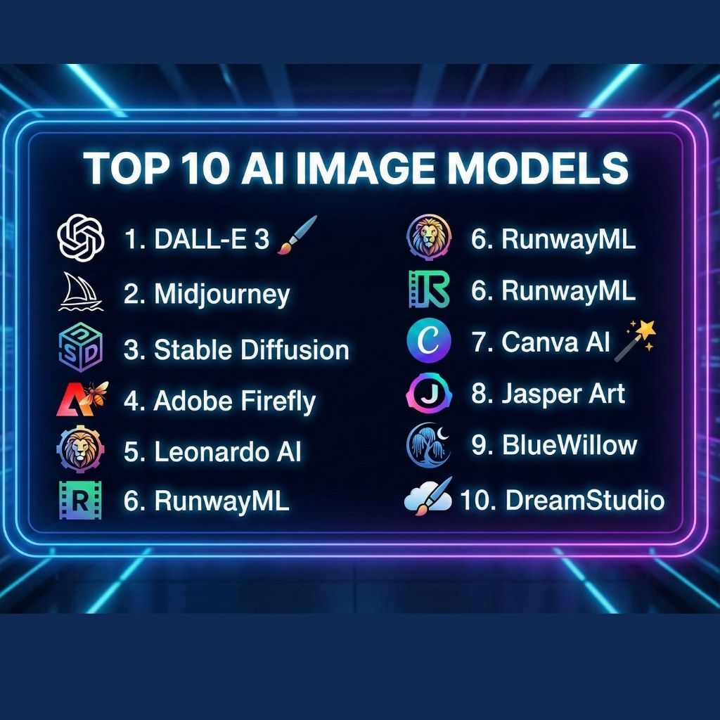 Top 10 AI Image Models