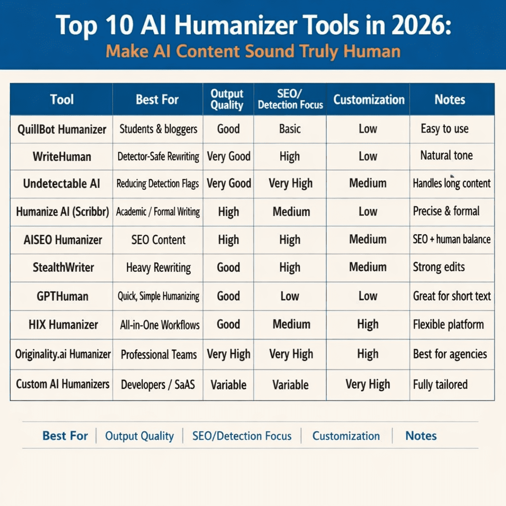 Top 10 Ai Hummanizer