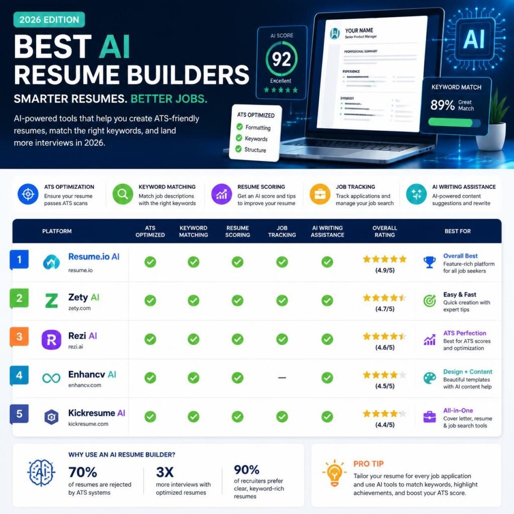 best ai resume builders in 2026