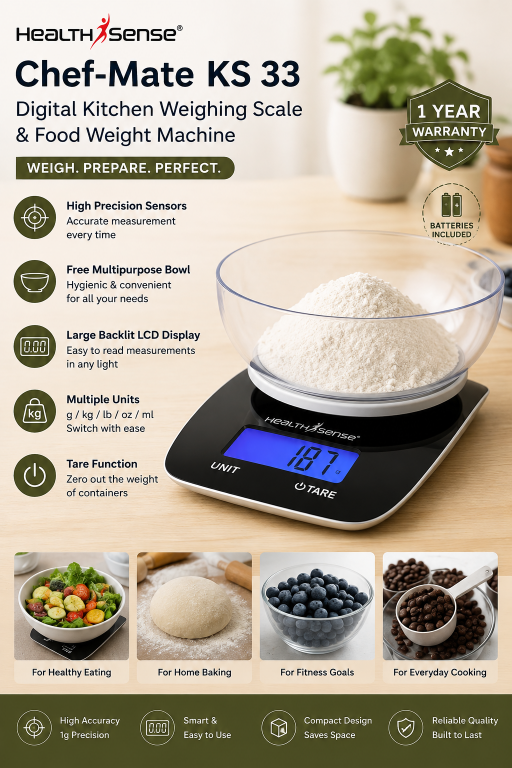 HealthSense Chef-Mate KS 33 