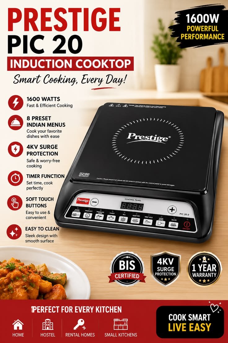 Prestige PIC 20 Induction Cooktop