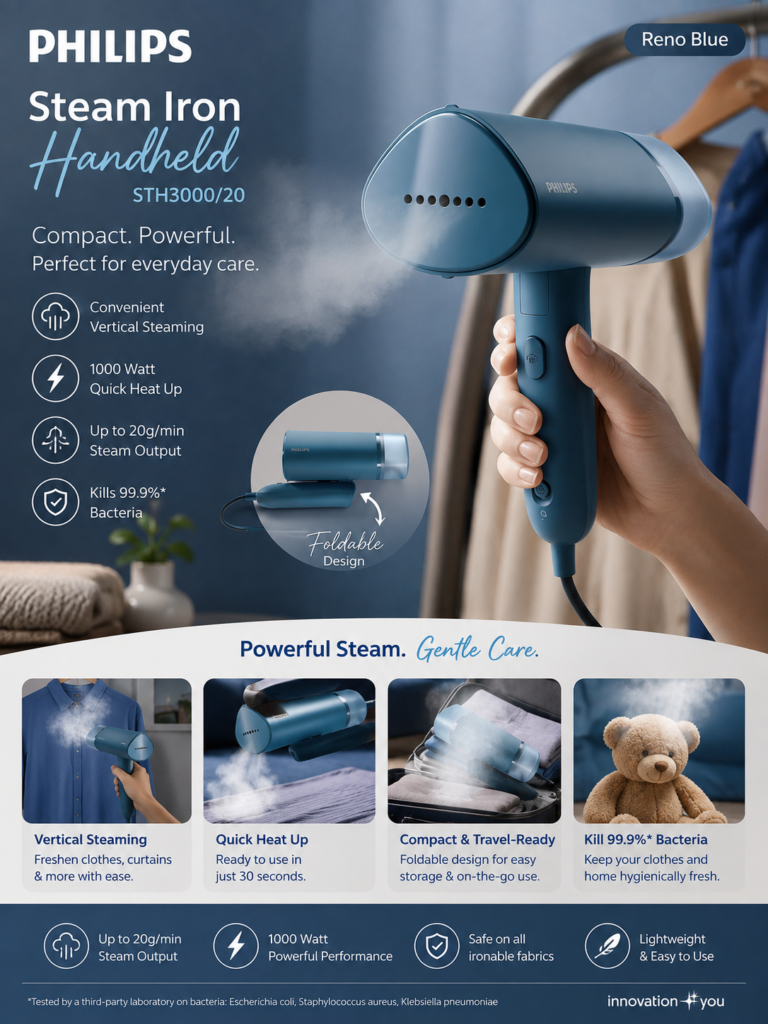 PHILIPS Steam Iron Handheld for Clothes STH3000/20 philips steam iron